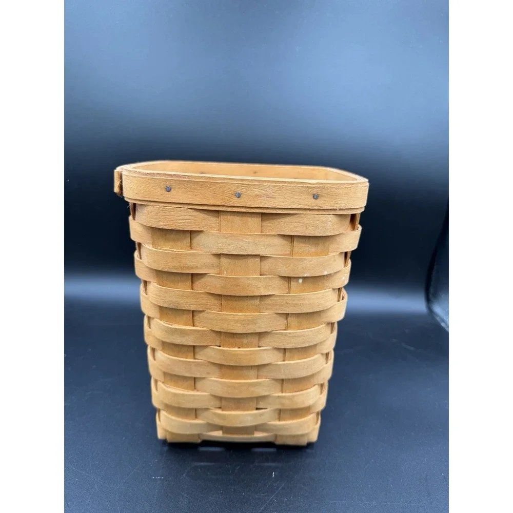 Longaberger 1996 Large Peg Basket 🧺 • Storage • Handwoven Maple
